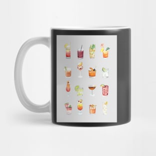 Classic Watercolor Cocktails Drinks Mug